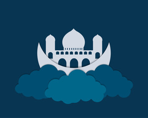 Happy Islamic New Year With Mosque