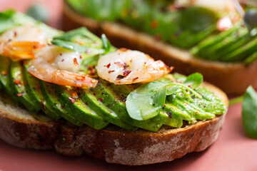 Shrimp and Avocado Open Sandwich	