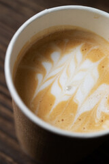 Cappuccino or latte coffee