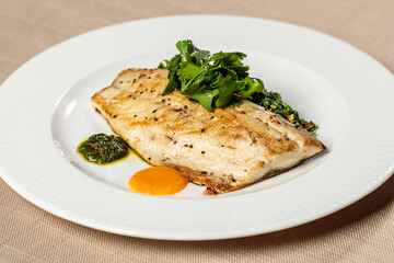 grilled fish on a plate