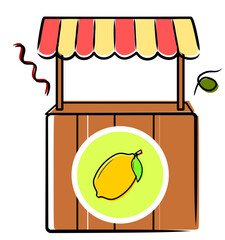 lemonade stand isolated vector illustration
