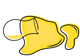 vector illustration of yellow health lemon water spill

