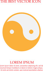 Ying yang symbol vector icon. Verctor illustration EPS 10. - obrazy, fototapety, plakaty