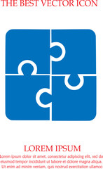 Puzzle vector icon eps 10. Creative group symbol. Cooperation.
