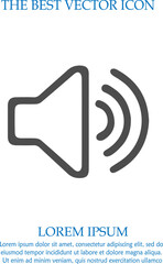 Sound symbol vector icon eps 10.