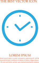 Clock vector icon eps 10. Simple isolated illustration.