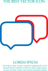 Naklejka premium Chat speech icon bubbles. Isolated vector illustration.