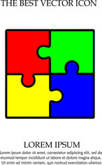 Puzzle icon. Business teamwork cooperation partnership vector illustration eps 10.