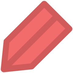 Cosmetic accessory, icon of eyebrow pencil 