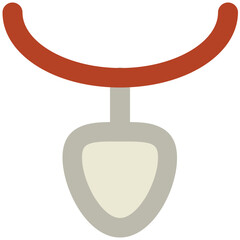 Eye catchy icon of necklace, fashion accessory 