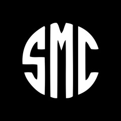 SMC  letter round logo design