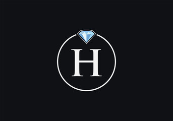 Obraz premium Diamond jewellery and jewelry logo design vector with letters