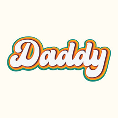 Daddy Retro Father’s Day T-Shirt Design