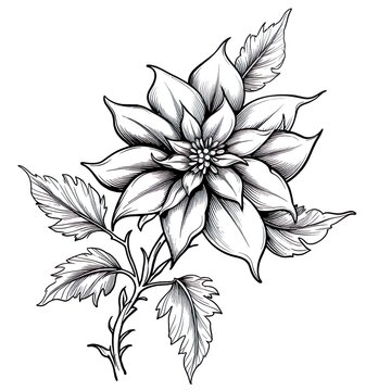 Amazing and classy image of holly flower generated by AI