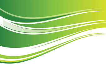 Abstract curve green banner background