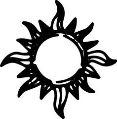 Hand Drawn Sun Outline