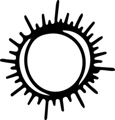 Hand Drawn Sun Outline