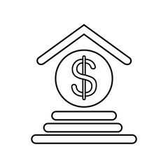 Money icon vector set. dollar illustration sign collection. Bank symbol or logo.