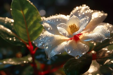 Amazing and classy image of holly flower generated by AI
