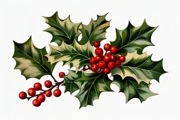 Amazing and classy image of holly flower generated by AI