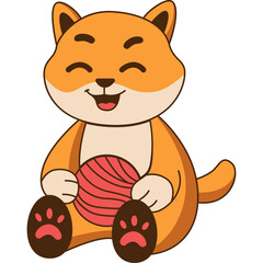Naklejka premium Cute Baby Dog Illustration