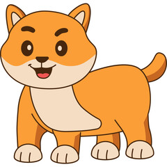 Cute Baby Dog Illustration