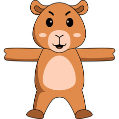 Obraz premium Cute Capybara Baby Illustration