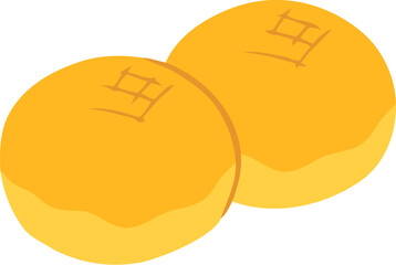 Islamic Food Cookies Flat Hand Drawn Illustration