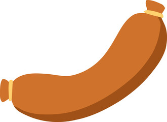 Islamic Food Sausage Flat Hand Drawn Illustration