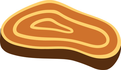 Islamic Food Grilled Steak Flat Hand Drawn Illustration