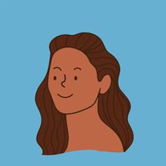 line art profile cartoon woman character beautiful woman straight face concept beauty salon plastic surgery shop
  illustration vector hand drawn