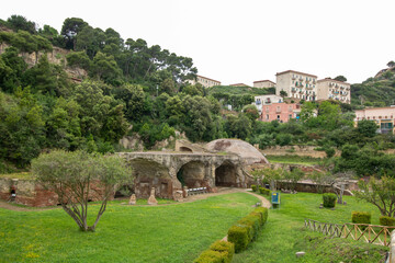 Fototapeta na wymiar Baths of Baia archaeological site in Campania