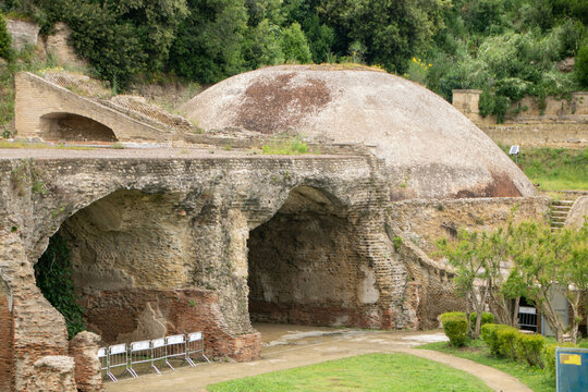 Baths of Baia archaeological site in Campania