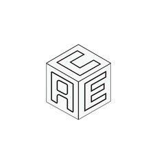 These vectors are cube letter logo design in white background. 