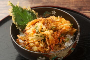 桜エビと野菜のかき揚げ丼