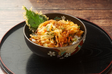 桜エビと野菜のかき揚げ丼