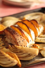 saumon au four au fenouil et à l'orange