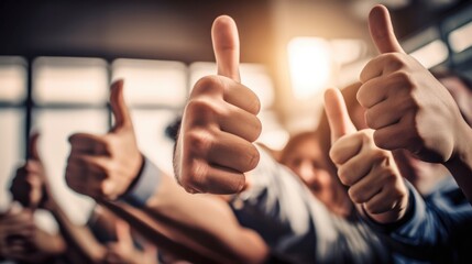 How to increase customer experience and appointment. Hands showing thumbs up. Generative ai