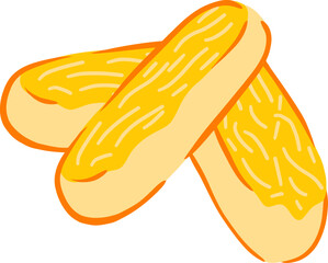 Islamic Food Nastar Cookies Flat Hand Drawn Illustration