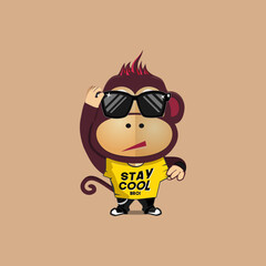 Monkey Mascot Cool