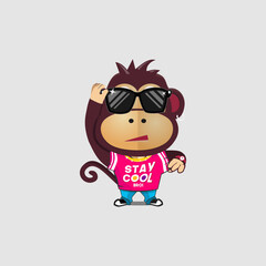 Monkey Retro Mascot