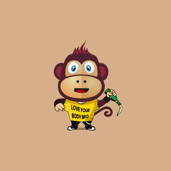 funny cartoon monkey