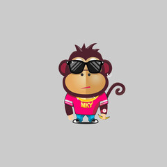 Monkey Retro Mascot