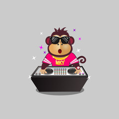 Monkey Retro Mascot