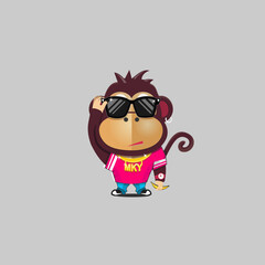 Monkey Retro Mascot