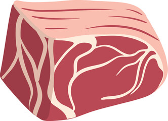 Islamic Food Meat Flat Hand Drawn Illustration