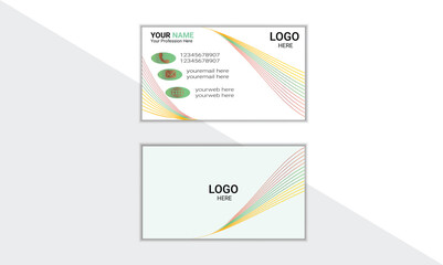 A highly flexible business card template, double-sided. Vector illustration.