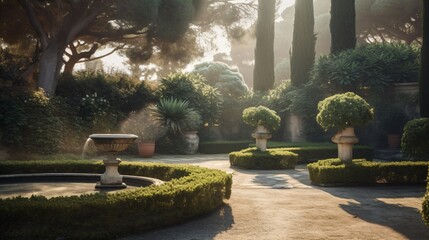 Italian style Garden. Designed using Generative AI