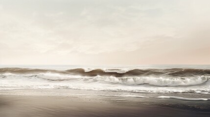 Obraz premium The wide rough sea. Designed using generative ai