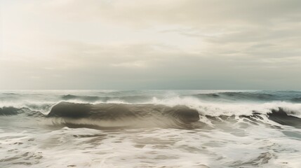 Fototapeta na wymiar The wide rough sea. Designed using generative ai